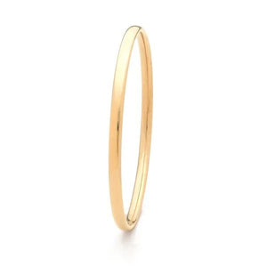 Duo Jewellery Bracelets Solid Gold / 4mm - 63mm Golf Oval Solid Gold Bangle