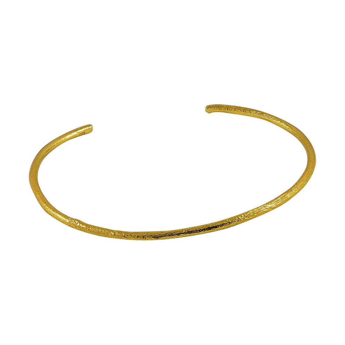 Duo Jewellery Bracelets Yellow Gold Duo organic tube bangle