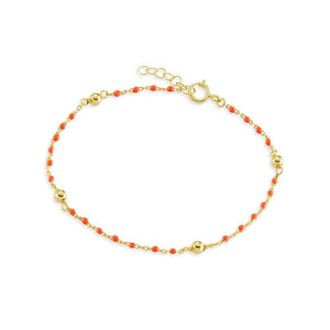 Duo Jewellery Bracelets Yellow Gold / Red Lola Enamel Bracelet