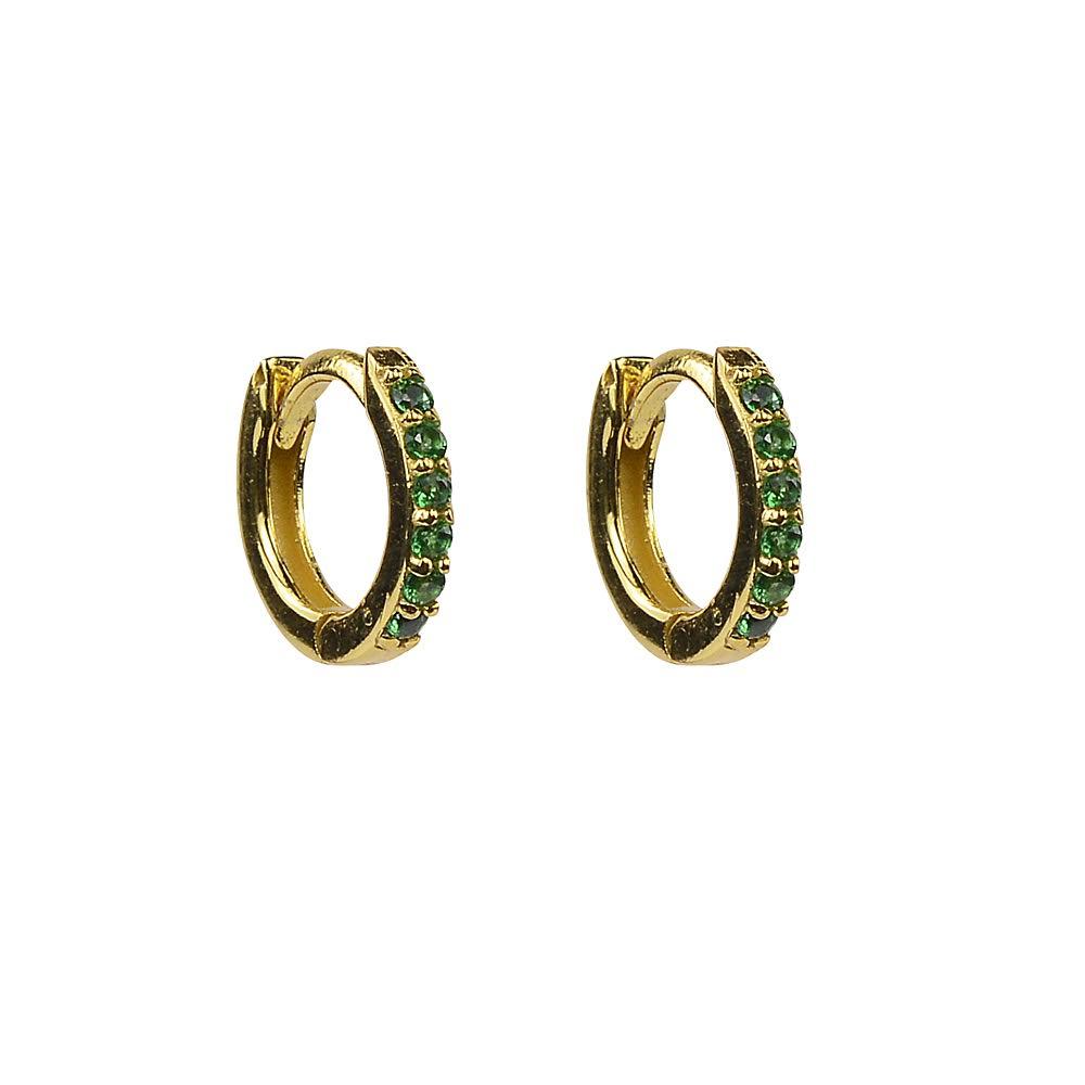 Green store huggie earrings