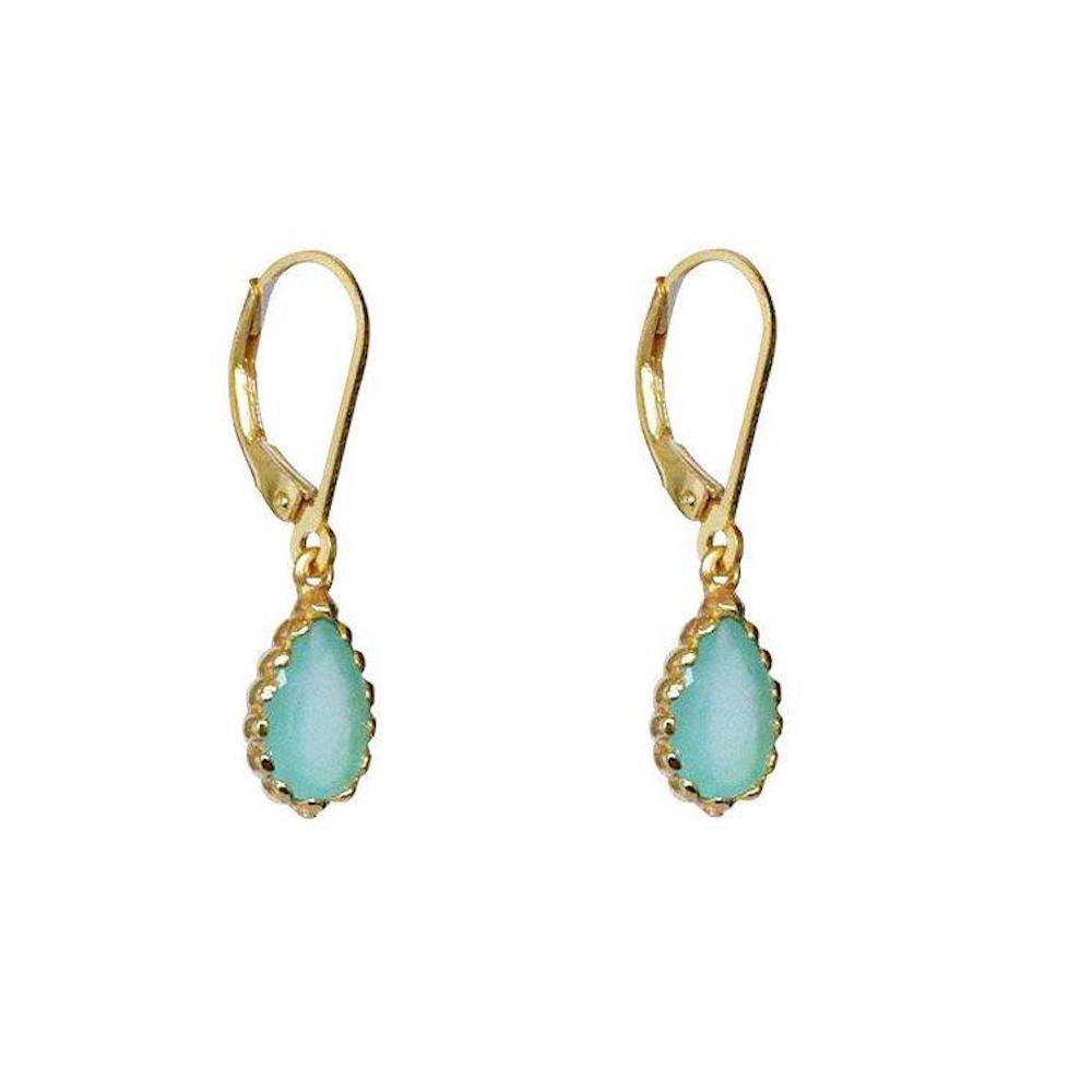 Duo Teardrop Stone Earring