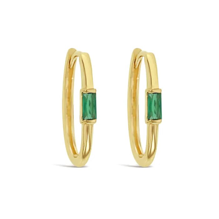 Duo Jewellery Earrings Solid Gold / Aquamarine Luxury Paper Clip Earrings
