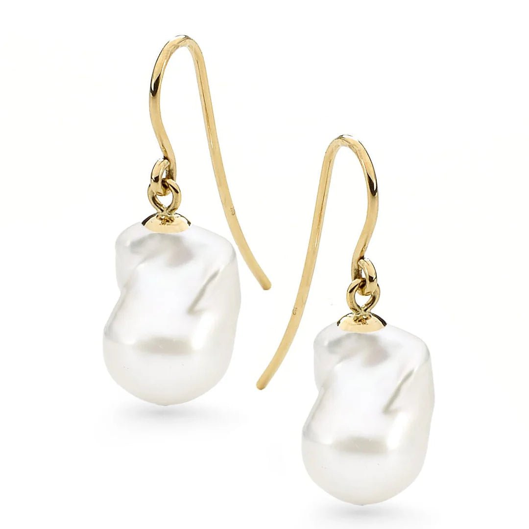 Duo Jewellery Earrings Solid Gold La Pepite d'Or Hook Earrings