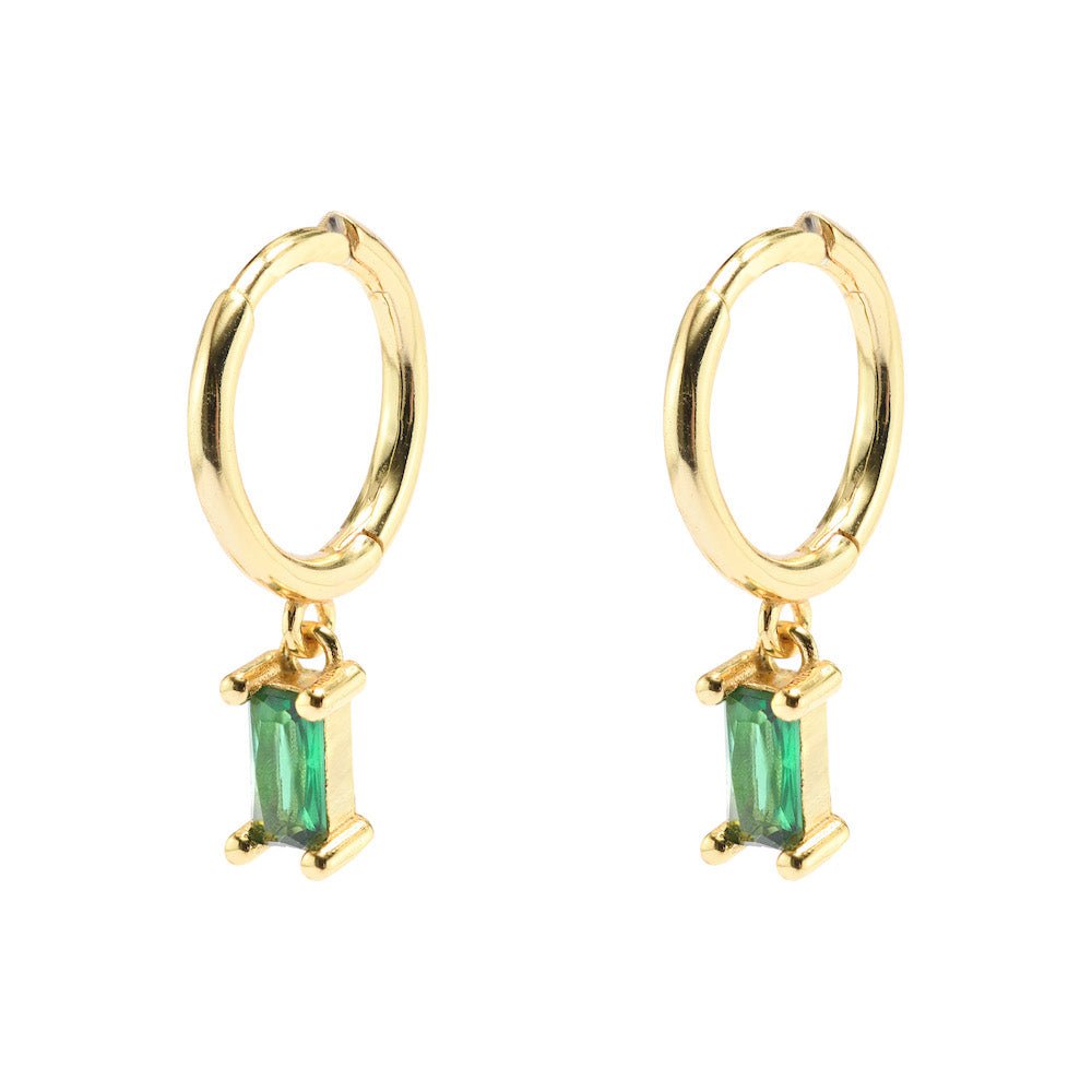 Duo Baguette Hoop Earrings