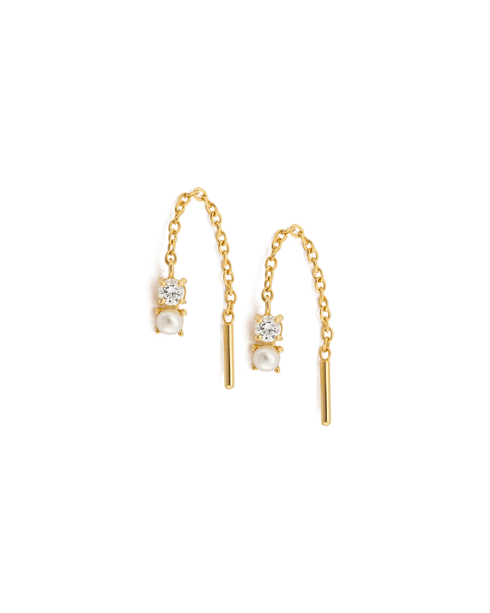 Duo Jewellery Pearl Topaz Threader