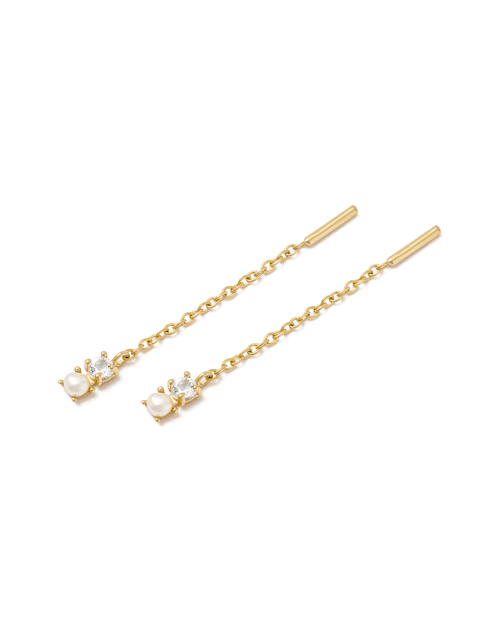 Duo Jewellery Pearl Topaz Threader