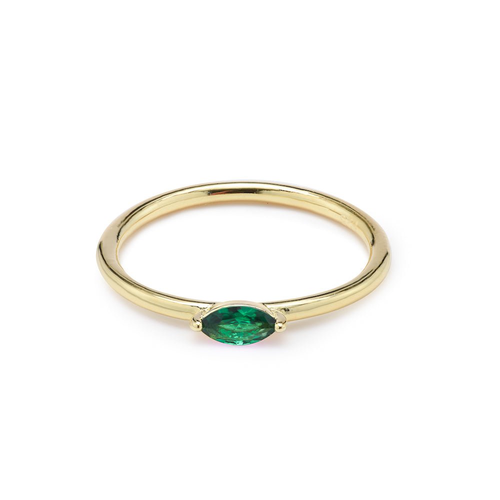 Single green deals stone ring