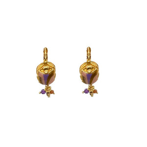 Duo Jewellery Scaramouche Enamel Dormeuse Earrings