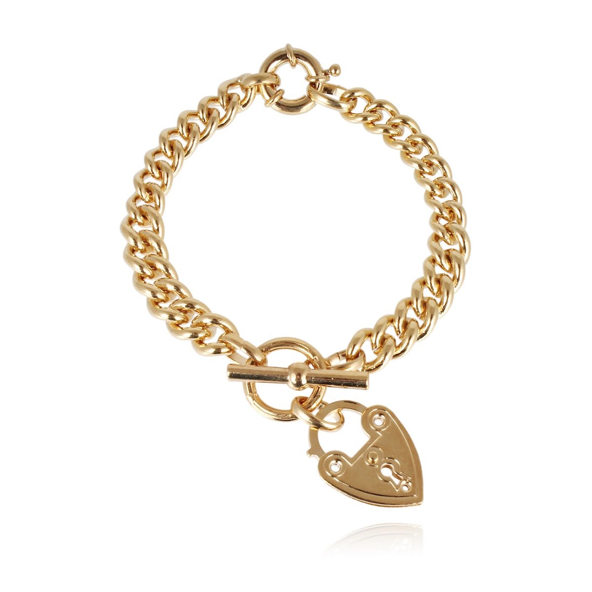 Gas Bracelets Gas Gold Locked Charm Bracelet