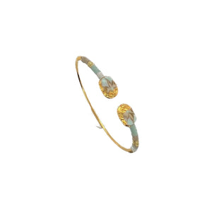 Gas Bracelets Yellow Gold / Aqua Duality Scaramouche bracelet small