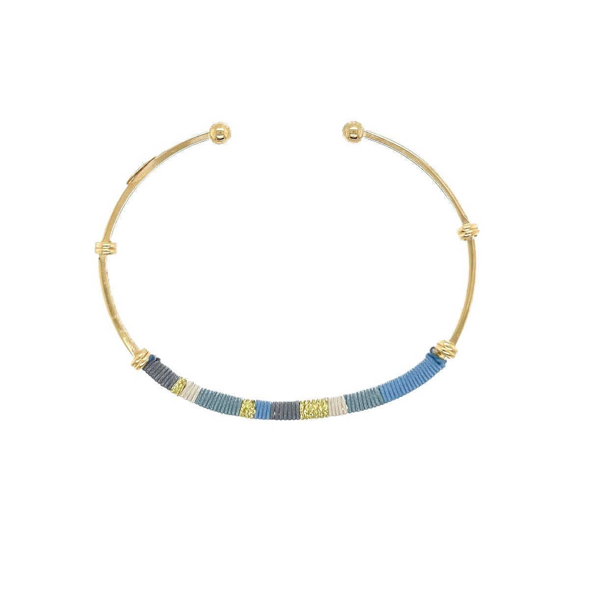 Gas Bracelets Yellow Gold / Blue Gas Zanzibar MultiColour Gold Bracelet