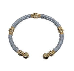 Gas Bracelets Yellow Gold / Silver Sari raffia bracelet