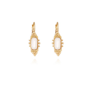 Gas Earrings Gas Serti Talisman Pearl Drop Earrings