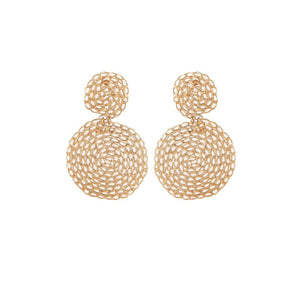 Gas Earrings Yellow Gold / small Gas Onde Gourmette Earrings