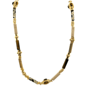 Gas Necklaces Yellow Gold / Brown/Beige Kalis Bis Necklace