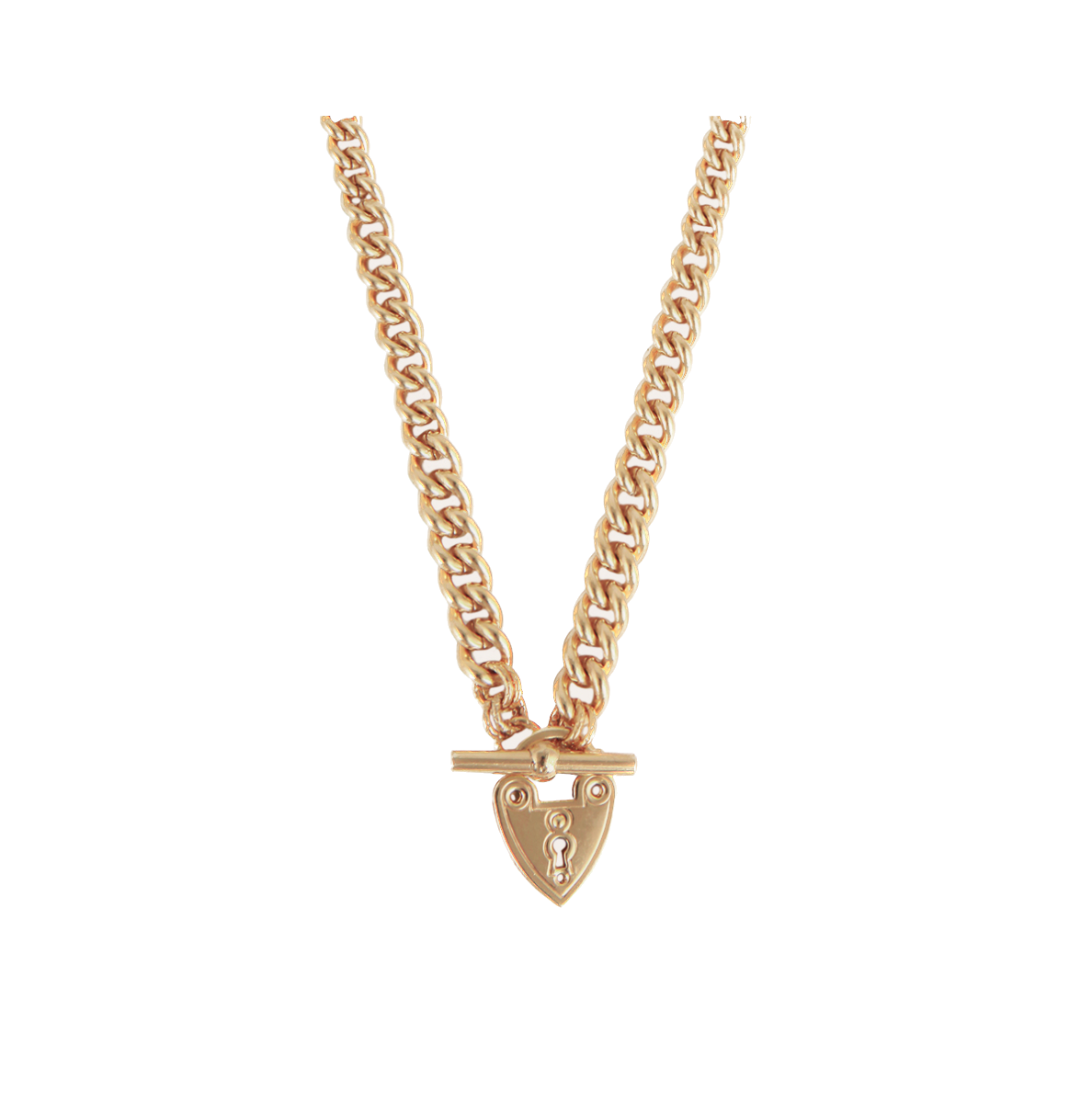 Gas Necklaces Yellow Gold Locked Gold Necklace