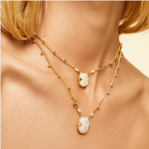 Gas Necklaces Yellow Gold Ovo Scapulaire Necklace