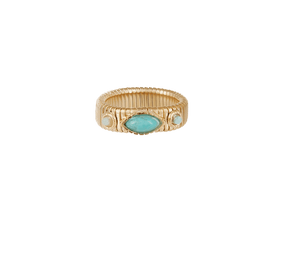 Gas Rings Yellow Gold / Aqua Strada Ring