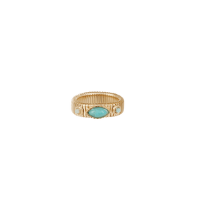 Gas Rings Yellow Gold / Aqua Strada Ring