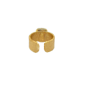 Gas Rings Yellow Gold Totem Pierre Ring