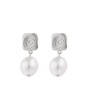 Kirstin Ash Earrings Silver Velvet Swirl Earrings