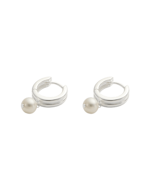 Kirstin Ash Earrings Solace Pearl Hoop Earrings