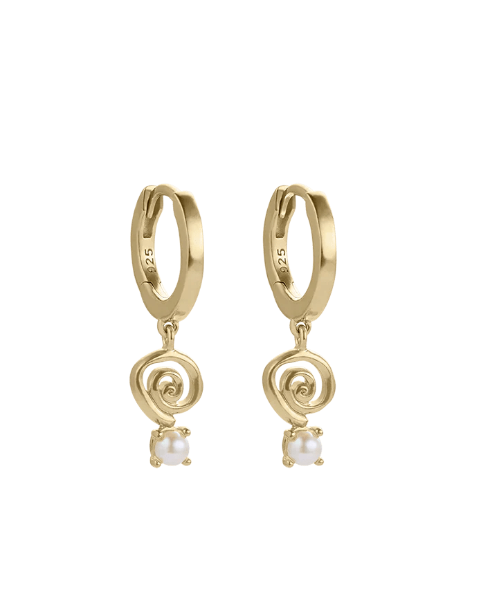 Kirstin Ash Earrings Yellow Gold Sweet Escape Hoop Earrings