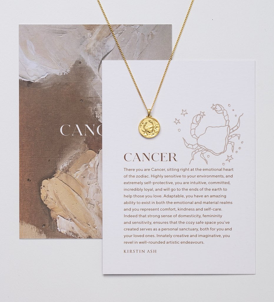 Cancer zodiac shop sign necklace