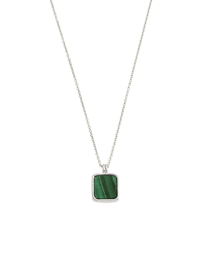 Kirstin Ash Necklaces Silver / Malachite Stone Pendant Necklace