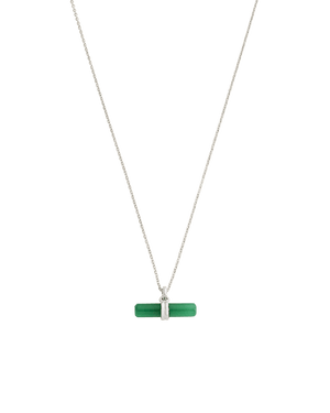 Kirstin Ash Necklaces Silver / Malachite T-Bar Necklace