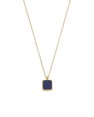 Kirstin Ash Necklaces Yellow Gold / Lapis Stone Pendant Necklace