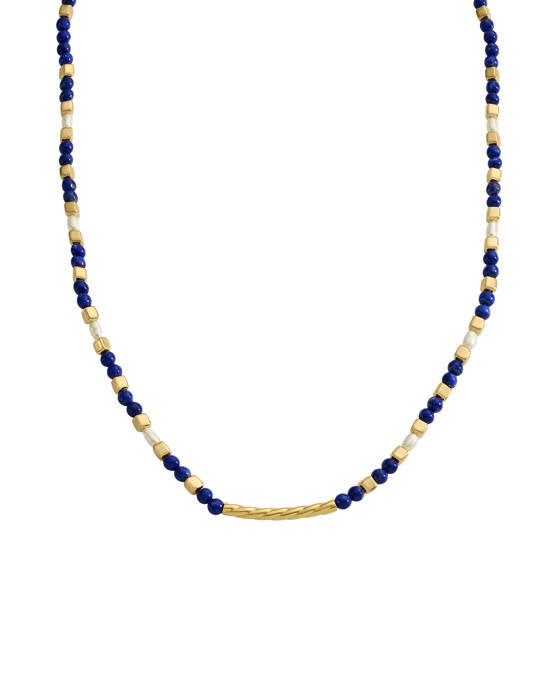 Kirstin Ash Necklaces Yellow Gold / Lapiz Beaded Necklace