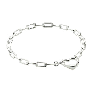 Najo Bracelets Silver Cuore Chain Link Bracelet