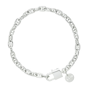 Najo Bracelets Silver Love Lock Chain Bracelet