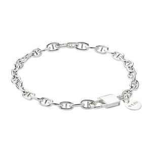 Najo Bracelets Silver Love Lock Chain Bracelet