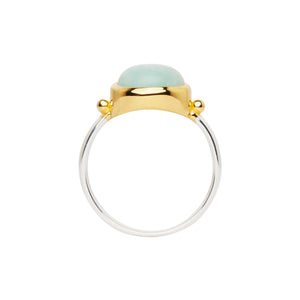 Najo Earrings Azzurro Amazonite Two-Tone Ring