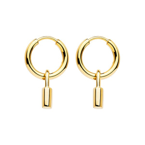 Najo Earrings Love Lock Huggie Earrings