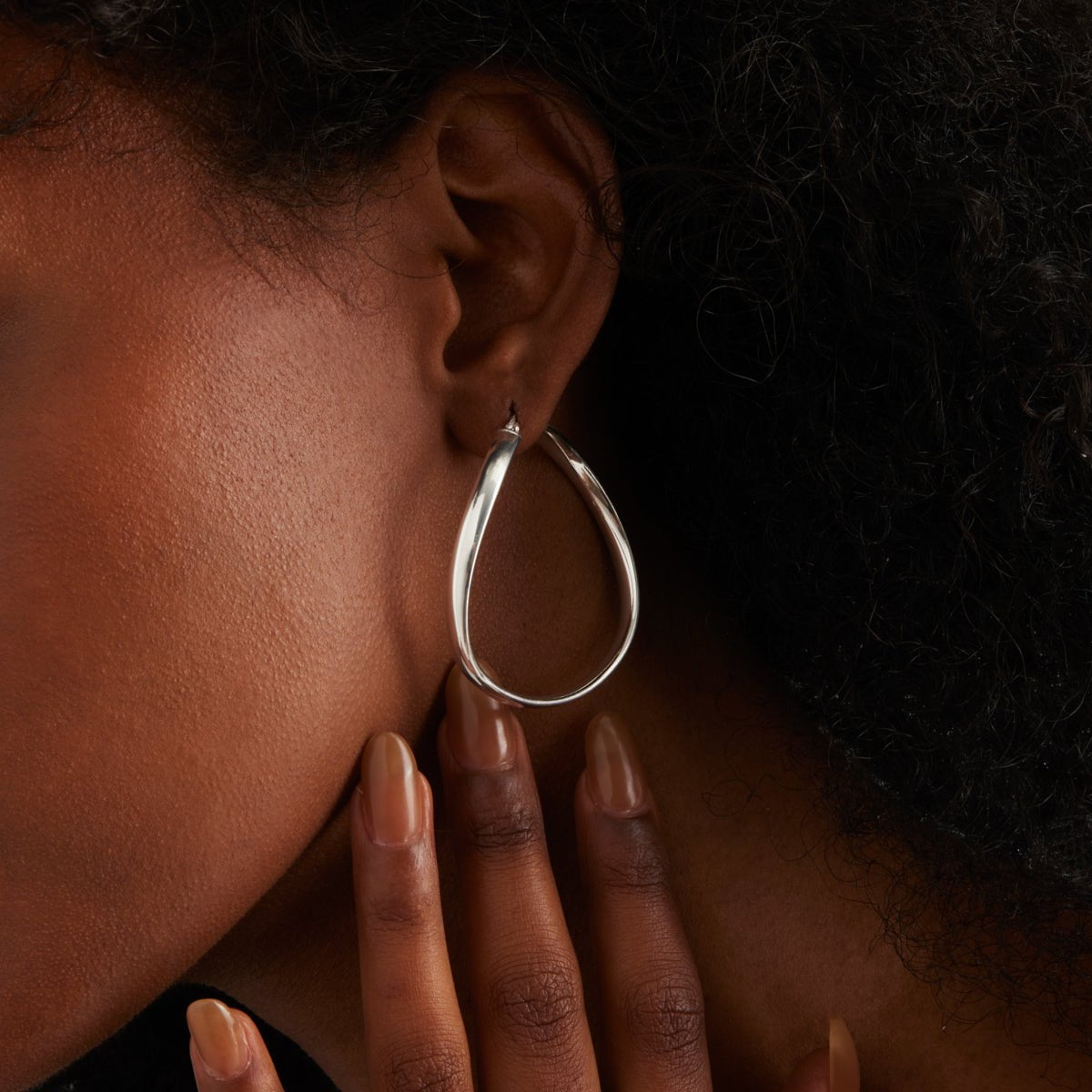 Najo Earrings Silver Odyssey Hoop Earrings