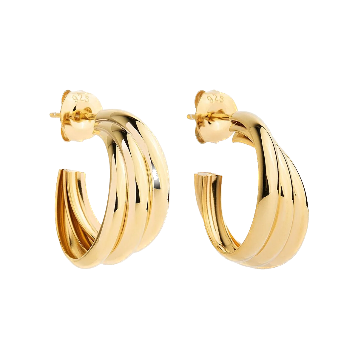 Najo Earrings Ripple Hoop Earrings