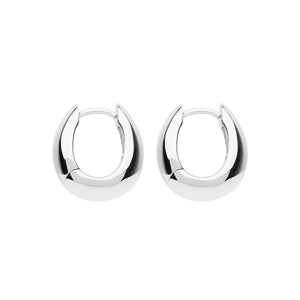 Najo Earrings Silver Arco Huggie Earrings