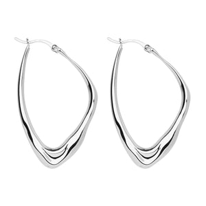 Najo Earrings Silver Isola Hoop Earrings