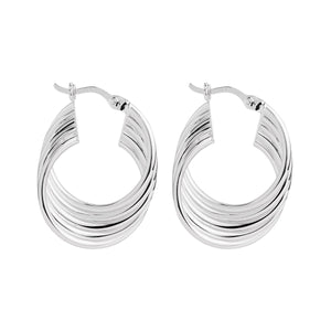 Najo Earrings Silver Najo Revival Round Hoop Earrings