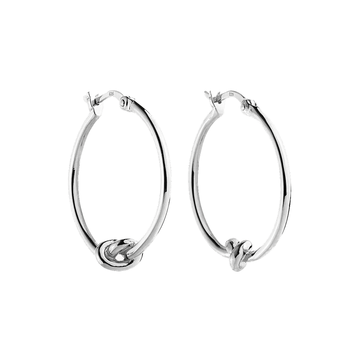 Najo Earrings Yellow Gold Nature's knot Hoop Earrings