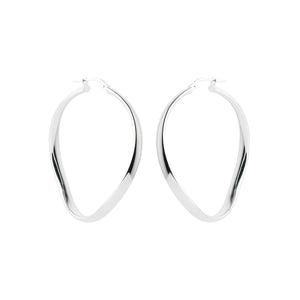 Najo Earrings Silver Odyssey Hoop Earrings