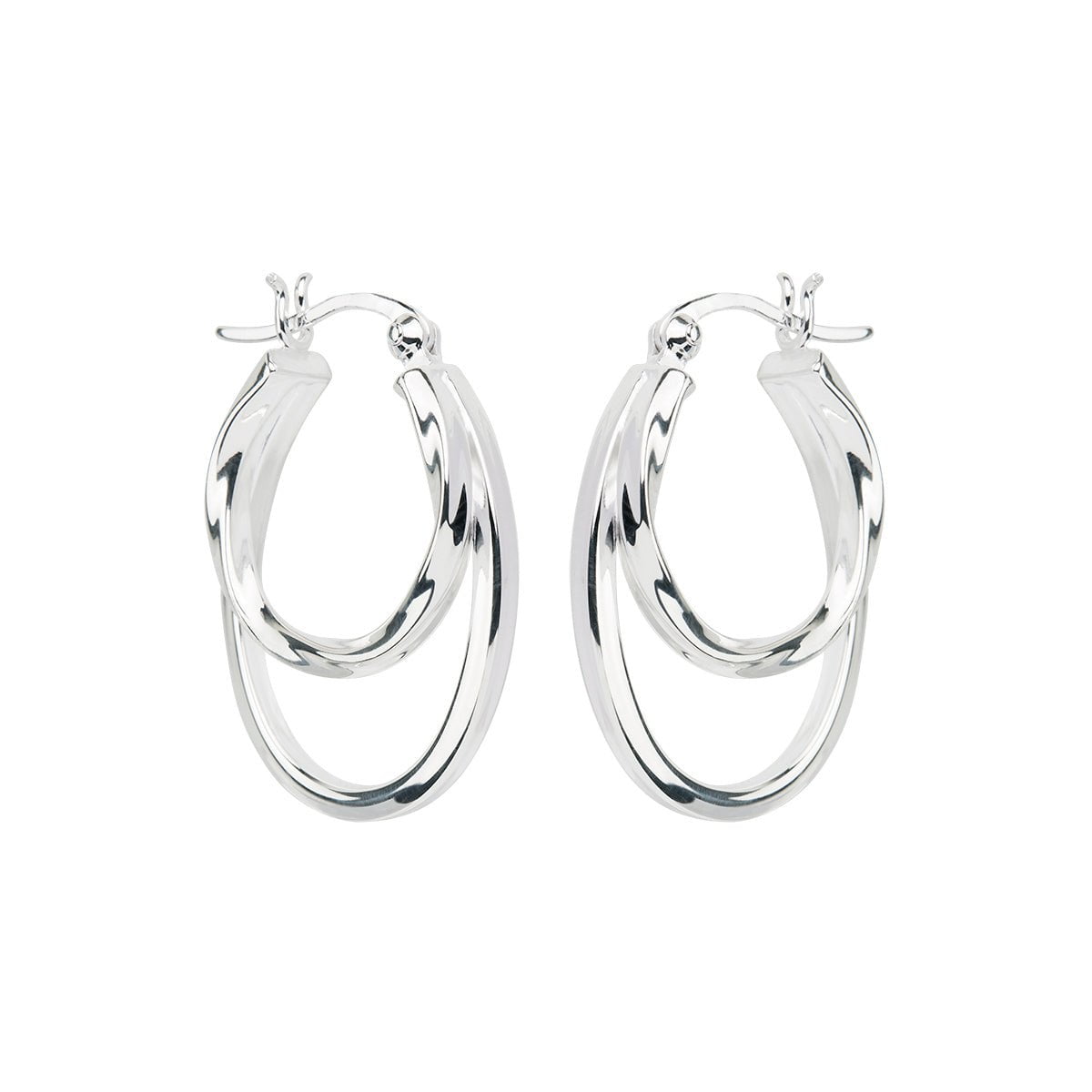 Najo Earrings Silver Sea of Change Hoop Earrings