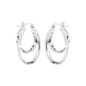 Najo Earrings Silver Sea of Change Hoop Earrings