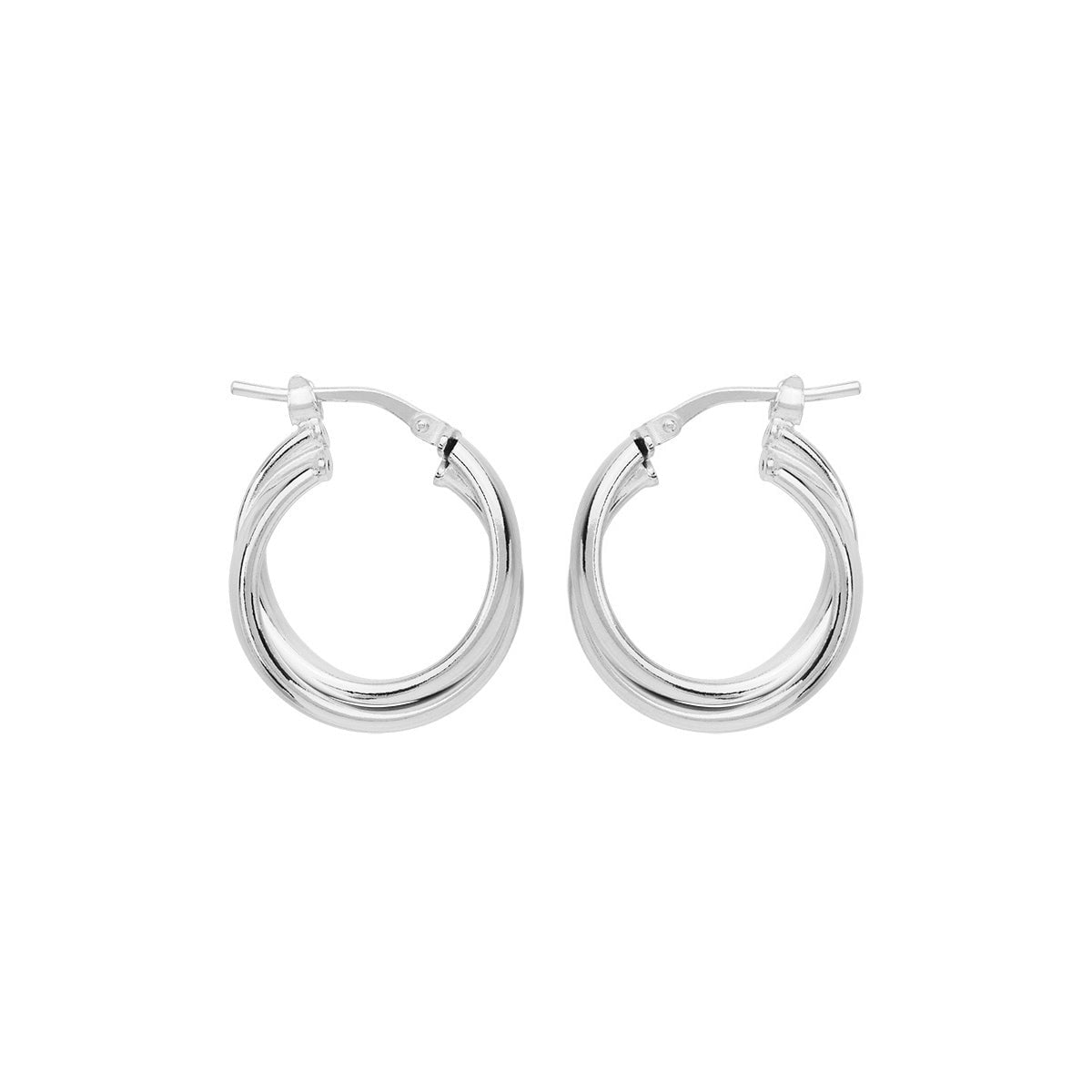 Najo Earrings Silver Sunshine Hoop Earrings