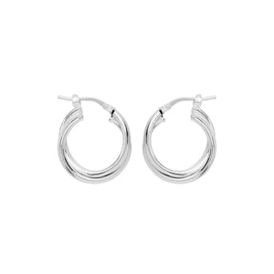 Najo Earrings Silver Sunshine Hoop Earrings