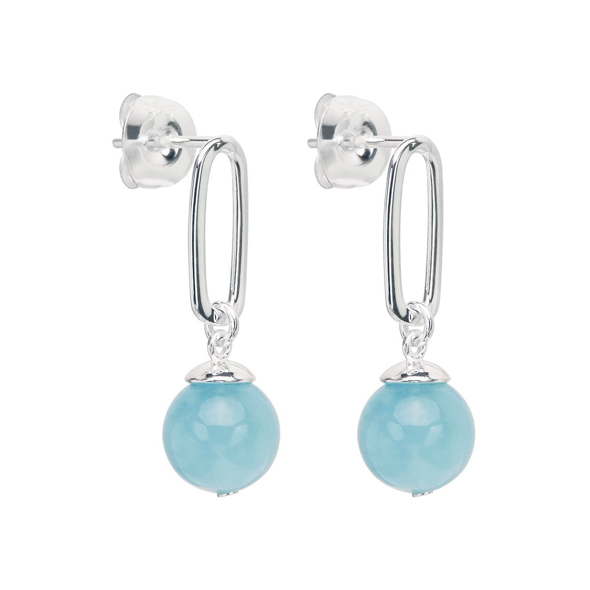 Najo Earrings Silver Ulysses Aquamarine Earrings