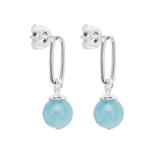 Najo Earrings Silver Ulysses Aquamarine Earrings